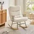 Tufted Rocking Chair - White, Sherpa