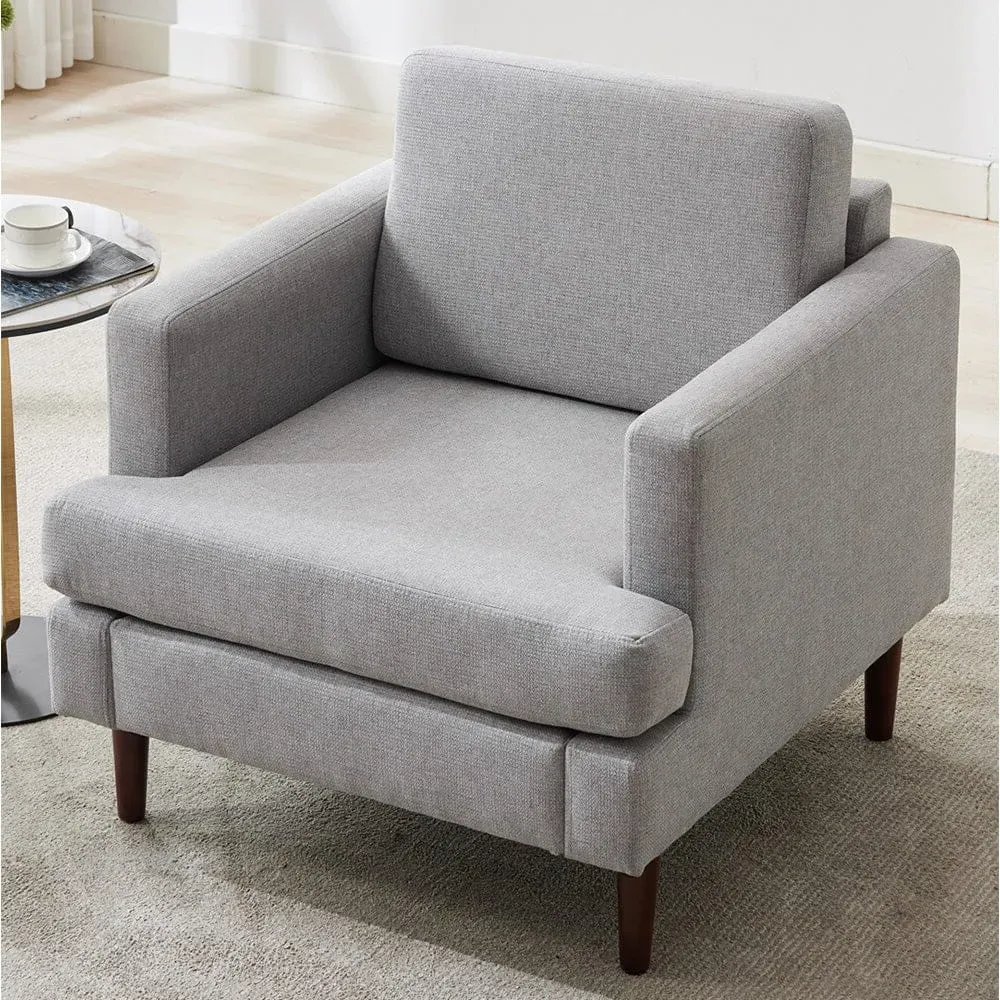 Upholstered Accent Chair with Detachable Pillows - Linen product