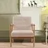 Upholstered Armchair - Linen, Rubberwood
