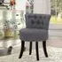 Upholstered Buttoned Dressing Table Stool - Velvet