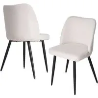 Upholstered Dining Chair Set of 2 - Off-White alternate view