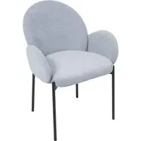 Upholstered Dining Chair with Armrests - Fabric, Metal alternate view
