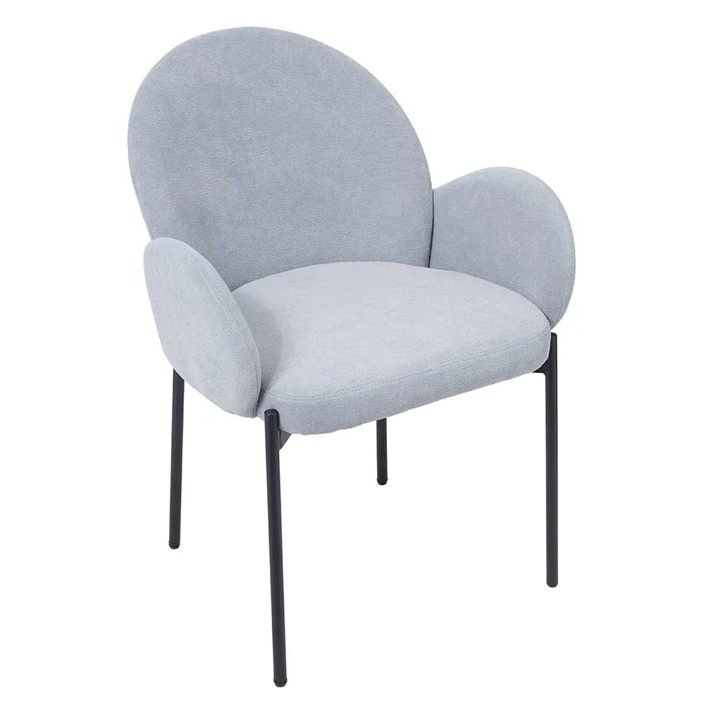 Upholstered Dining Chair with Armrests - Fabric, Metal product