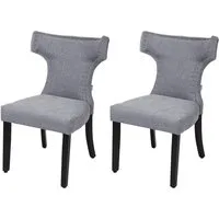 Upholstered Dining Chair with Stud Detail Backrest alternate view