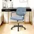 Upholstered Office Chair with Armrests - Blue, Tech Fabric