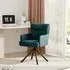 Upholstered Swivel Armchair - Frosted Velvet