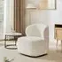 Upholstered Swivel Chair - White, Sherpa