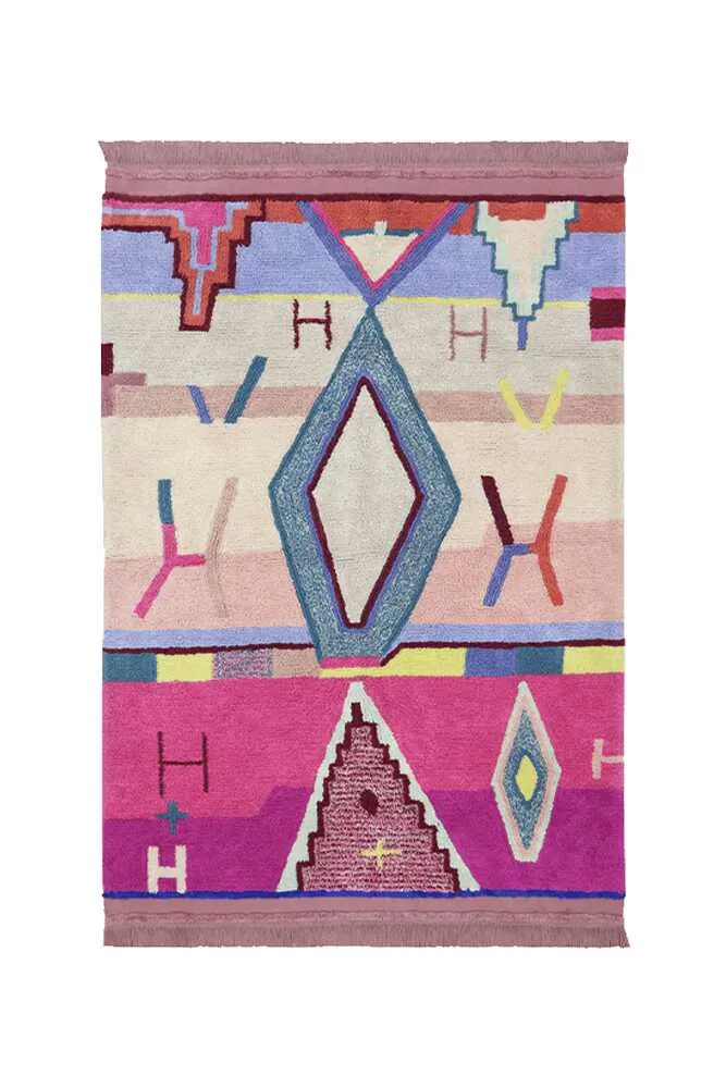 1001 Nights Washable Rug 4'7" x 6'7" - Ash Rose, Cotton image