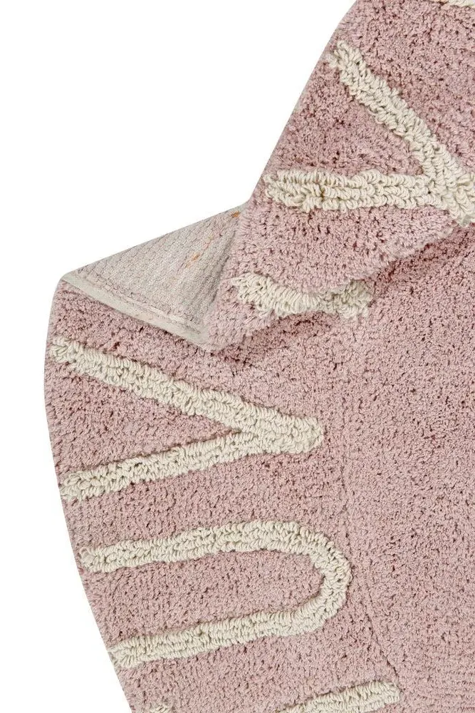 Abc Natural Vintage Round Washable Rug - Nude