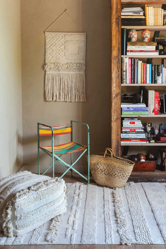 Air Natural Round Pouf - Natural