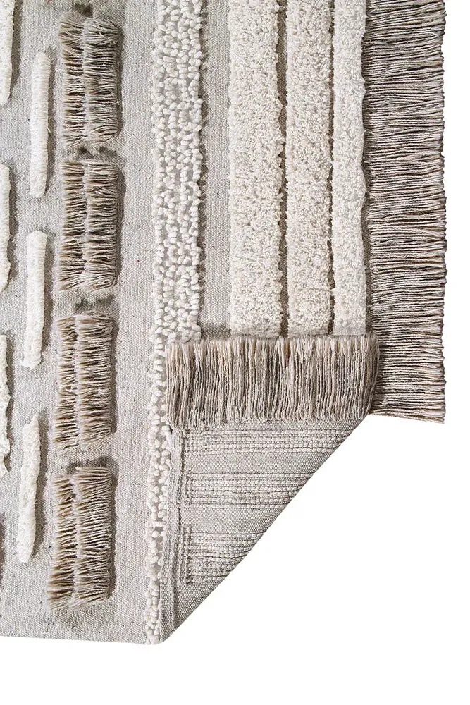 Air Natural Washable Rug - Beige, Cotton