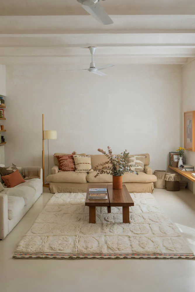 Bahari Area Rug - Beige, Wool