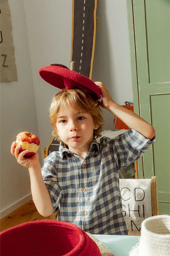 Basket Apple Storage Basket - Red, Cotton