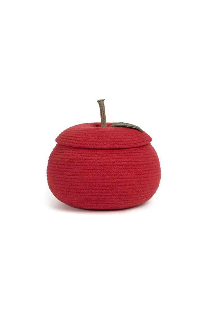 Basket Apple Storage Basket - Red, Cotton image