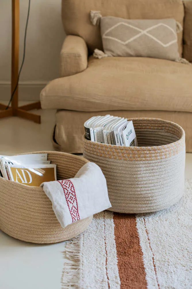 Basket Gram Storage Basket - Golden