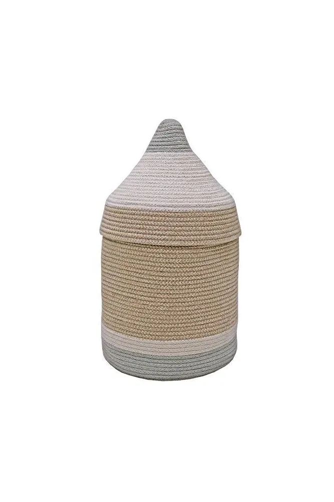 Basket Pencil Storage Basket with Lid - Blue Sage