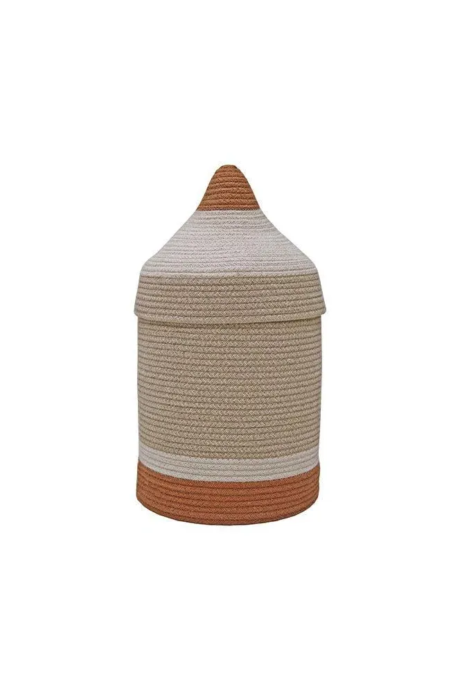 Basket Pencil Storage Basket with Lid - Toffee