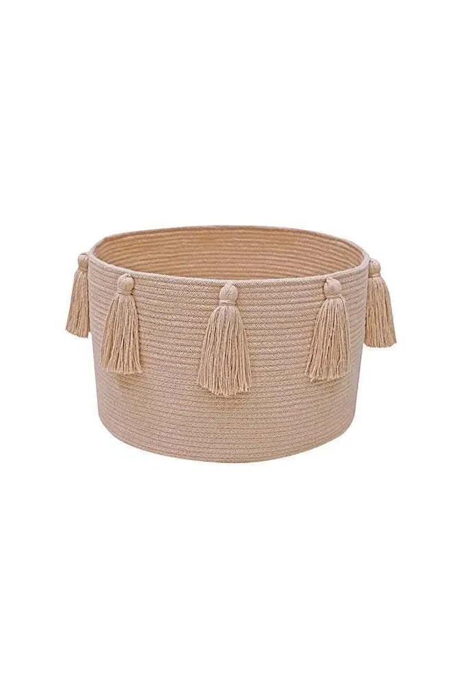 Basket with Tassels - Rose image