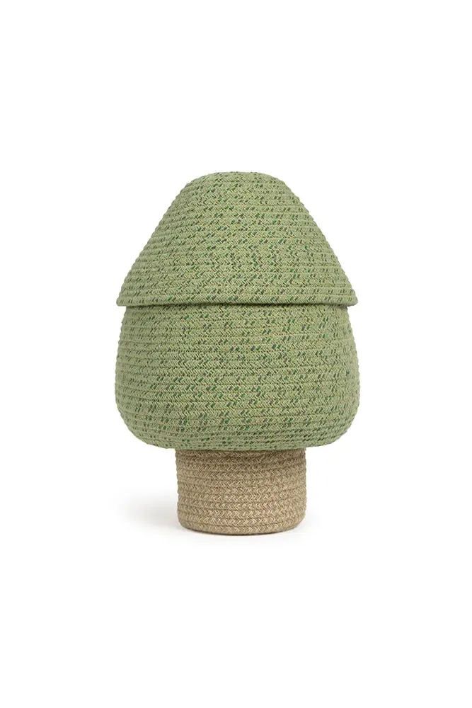 Big Tree Basket 10" x 1'2" - Green Blue, Cotton