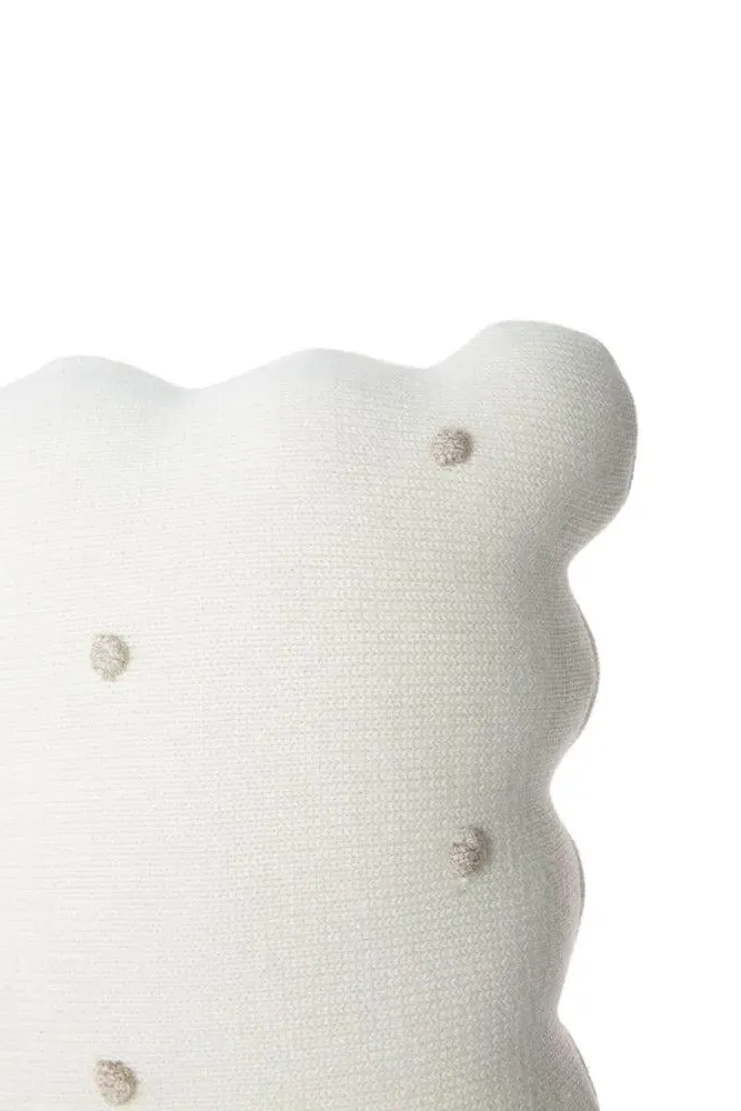 Biscuit Knitted Cushion - Ivory