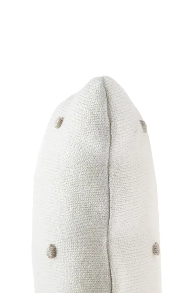 Biscuit Knitted Cushion - Ivory