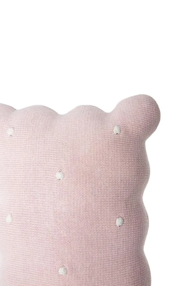 Biscuit Knitted Cushion - Pink