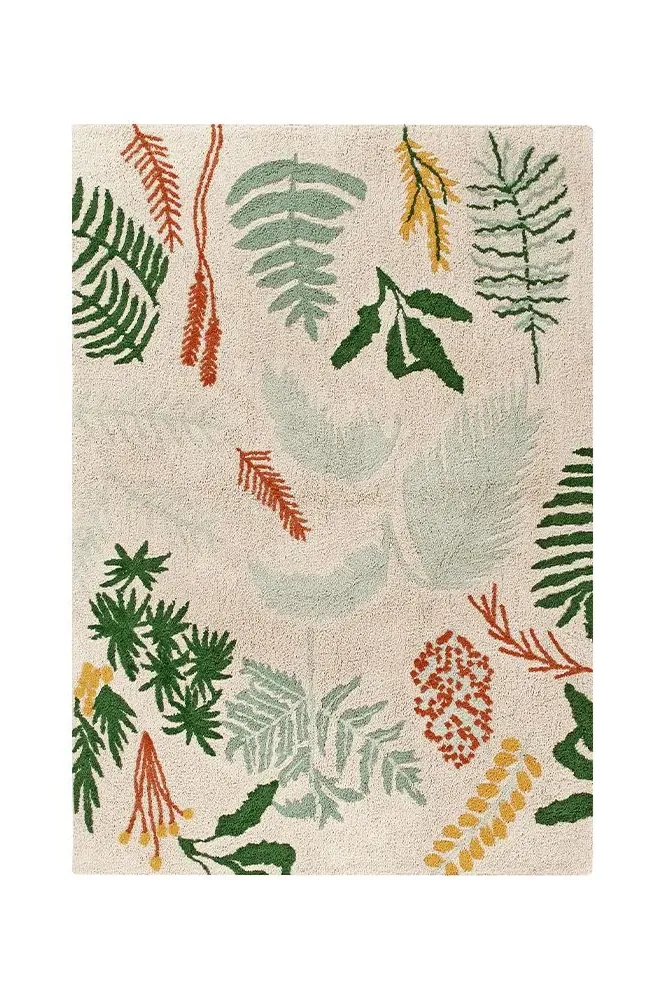 Botanic Plants Area Rug - Multi-Color