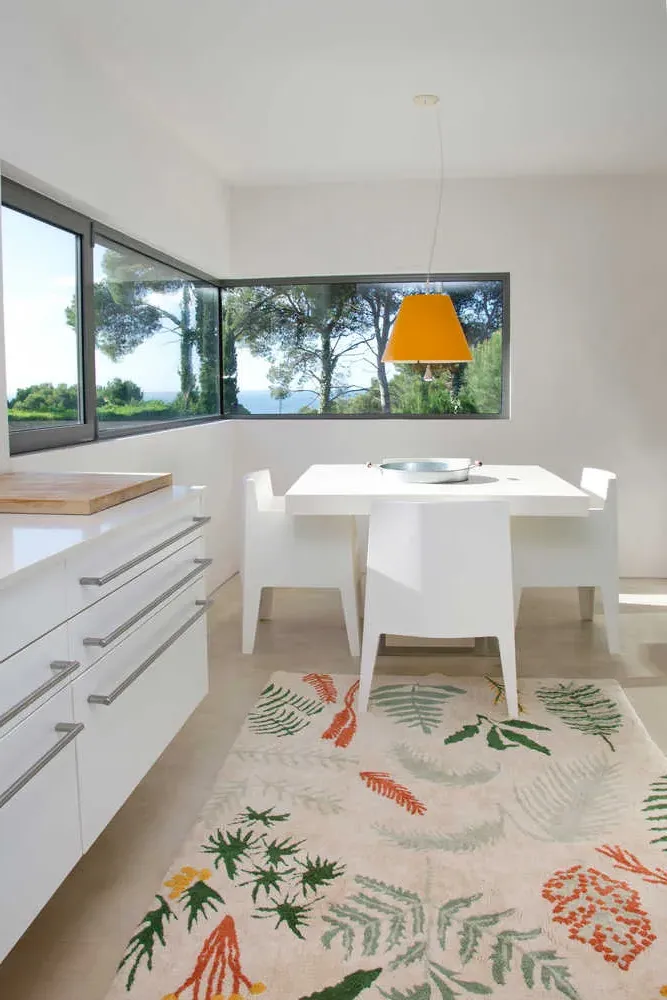 Botanic Plants Area Rug - Multi-Color