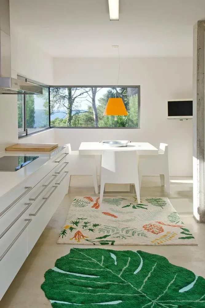 Botanic Plants Area Rug - Multi-Color