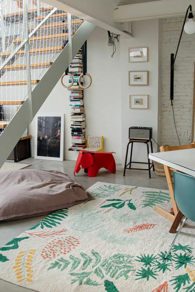 Botanic Plants Area Rug - Multi-Color