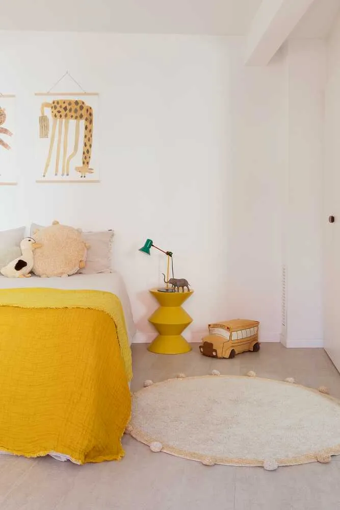 Bubbly Round Washable Rug - Natural, Cotton