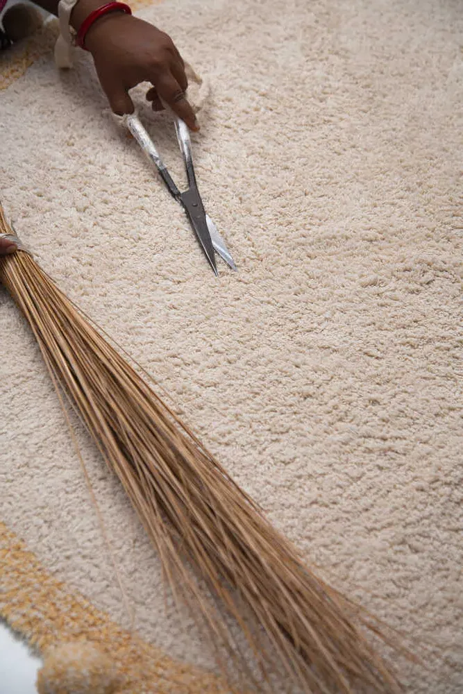 Bubbly Round Washable Rug - Natural, Cotton