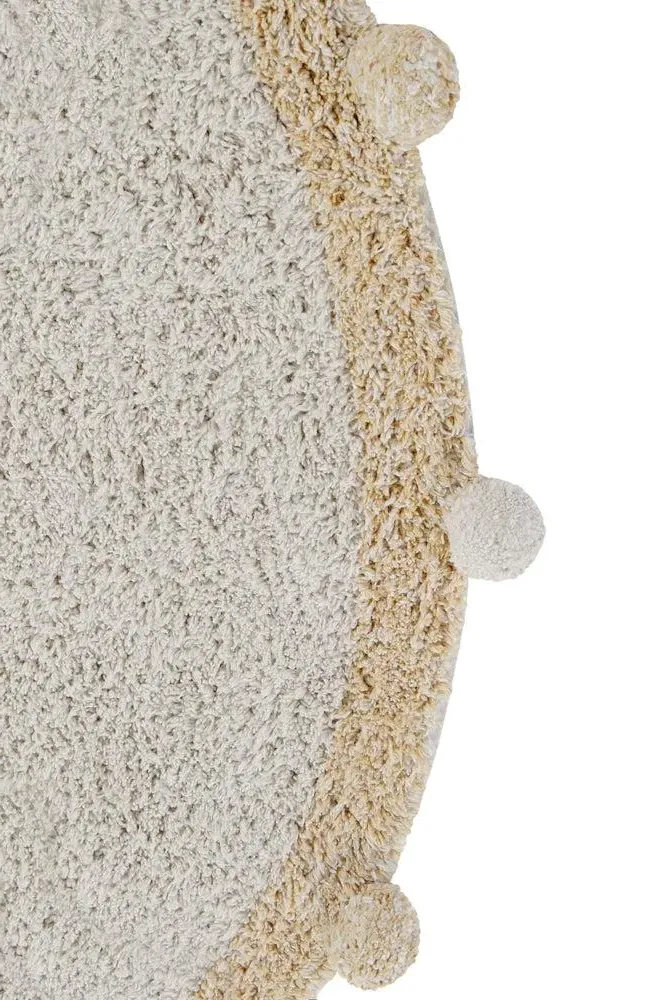 Bubbly Round Washable Rug - Natural, Cotton