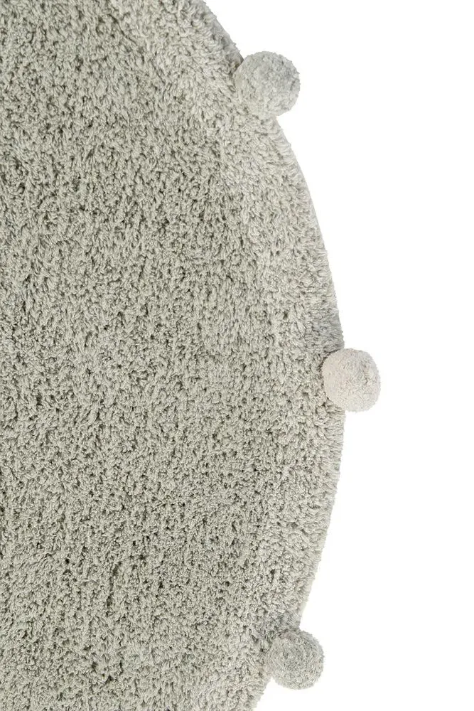 Bubbly Round Washable Rug - Olive, Cotton