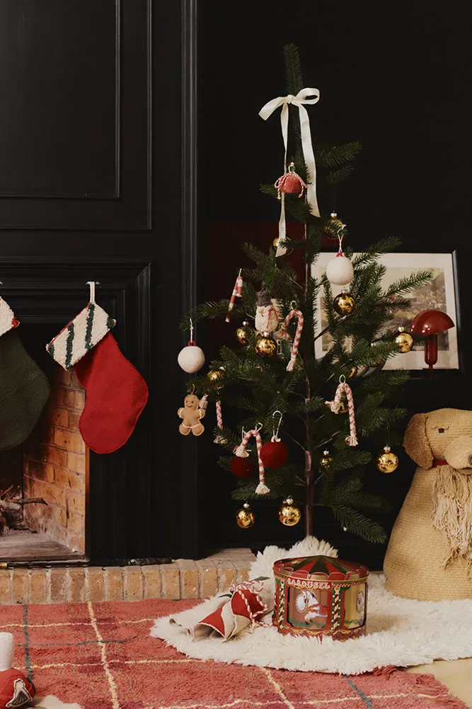 Candy Cane Ornaments Set of 4 - Red, Felt