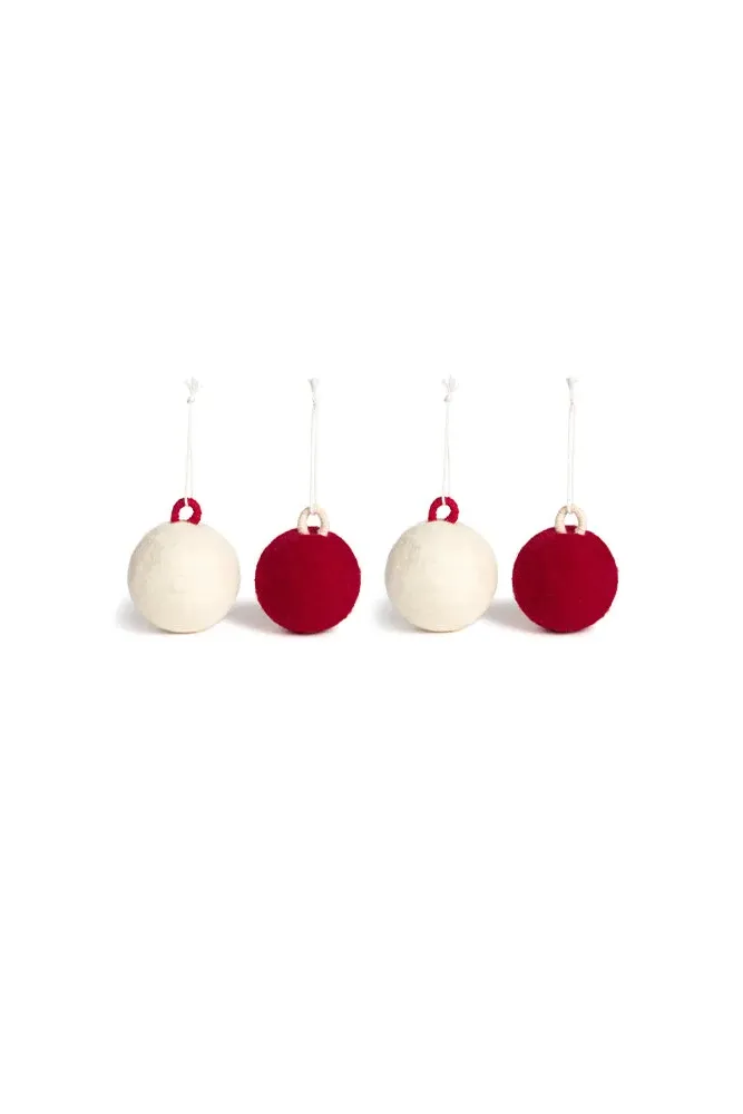 Christmas Balls Set of 4 - Red image