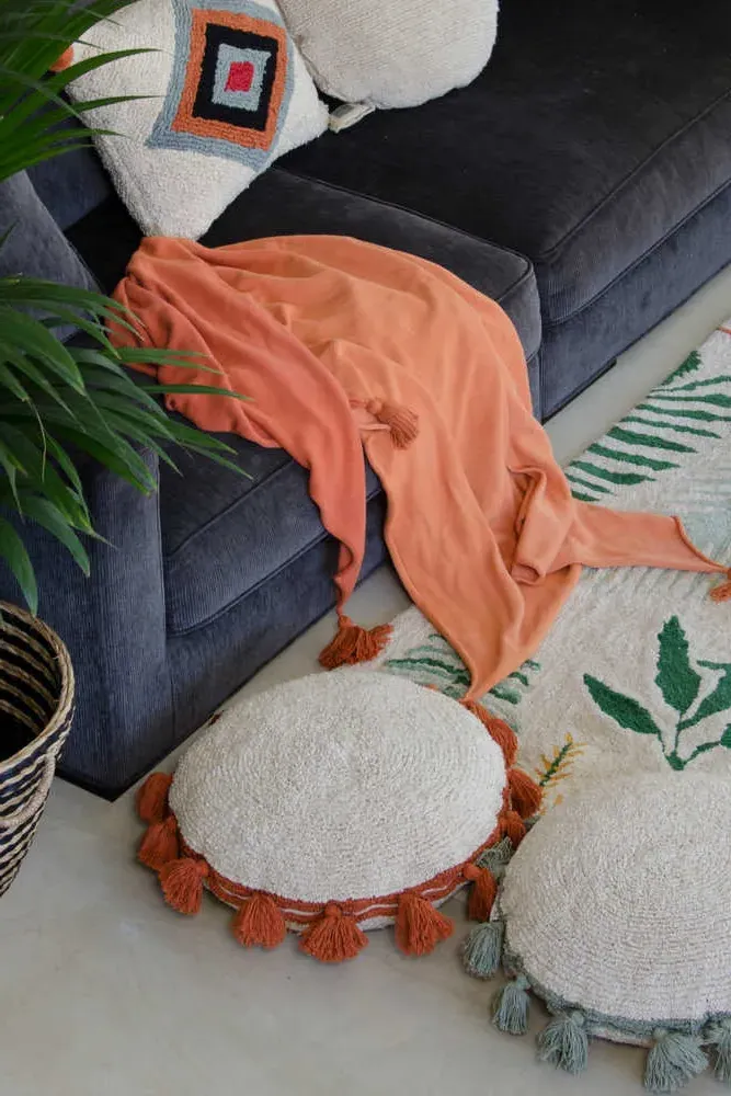 Circle Floor Cushion - Terracotta