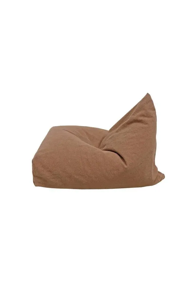 Cleo Small Bean Bag Pouf - Toffee, Cotton Canvas