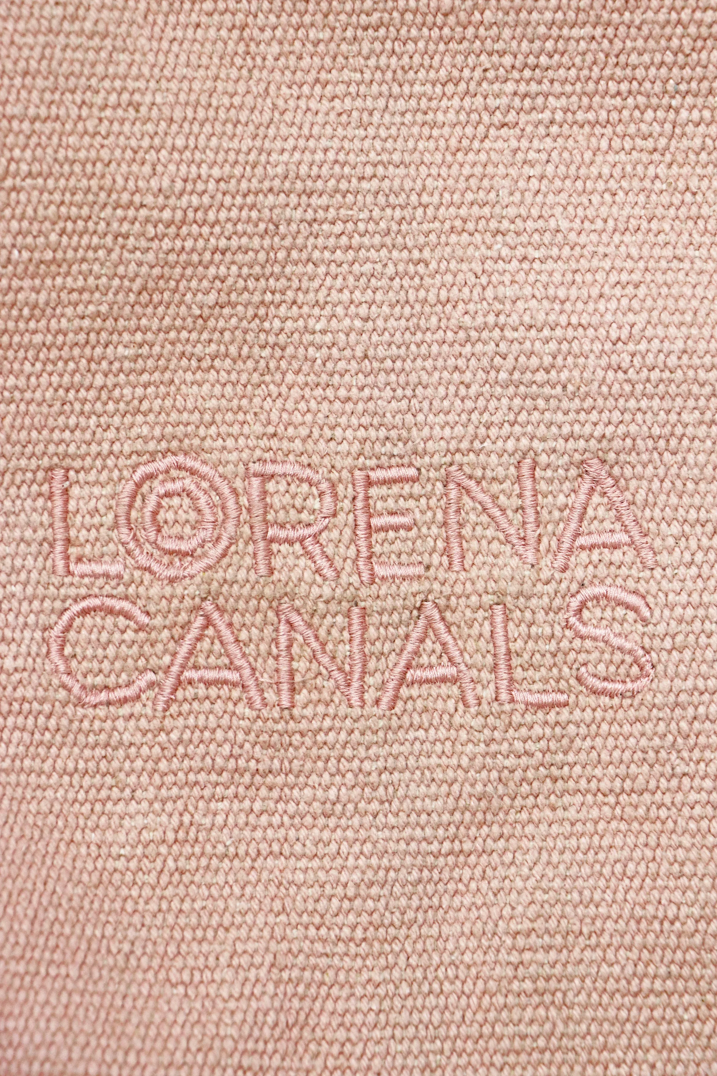 Cleo Small Bean Bag Pouf - Vintage Nude, Cotton Canvas