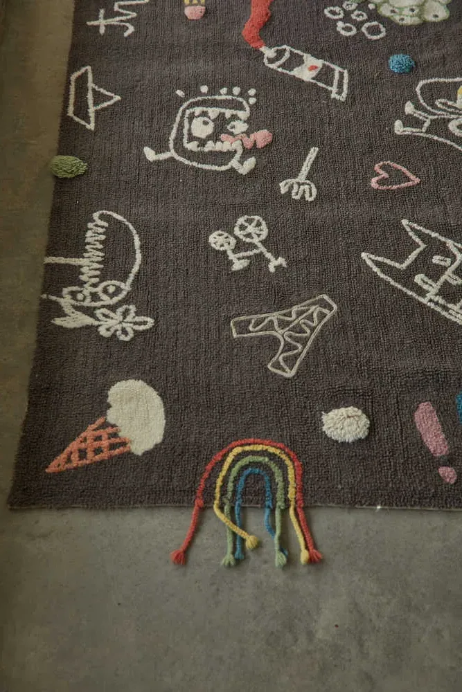 Edgar Plans Artist In You Rug & Book 6'7" x 9'10" - Dark Grey