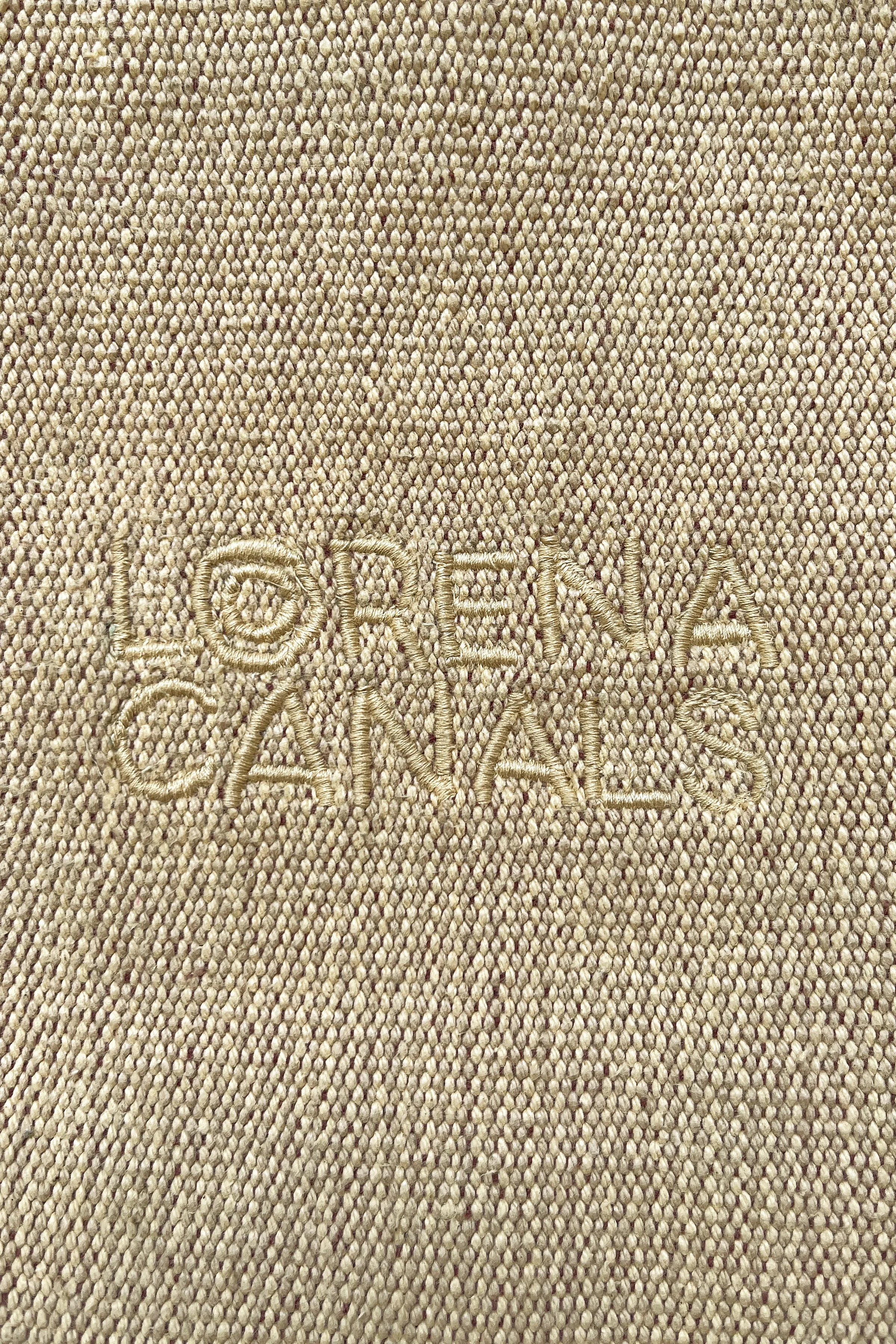 Emily Large Bean Bag Pouf - Beige, Cotton Canvas