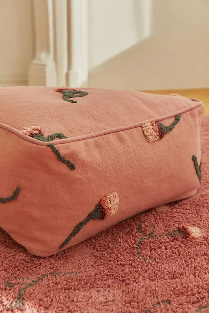 English Garden Puff Ottoman - Floral