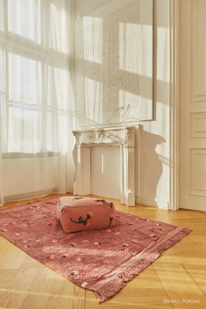 English Garden Puff Ottoman - Floral