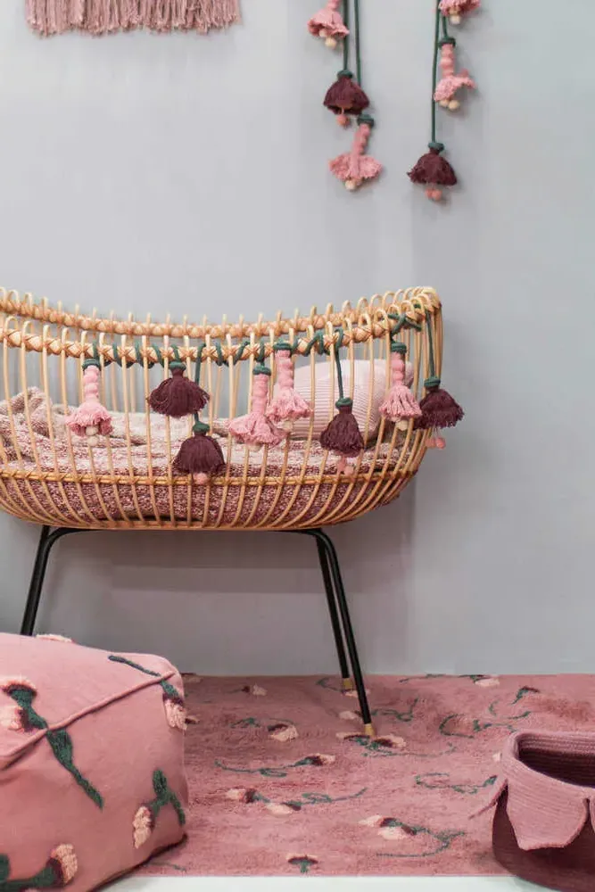 English Garden Rose Area Rug - Washable