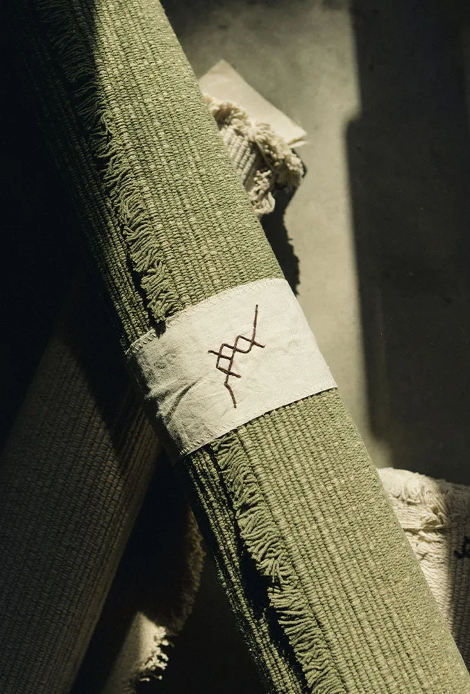 Handloom Area Rug - Kaki, Cotton