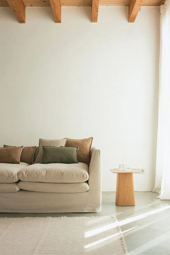 Handloom Area Rug - Natural, Cotton