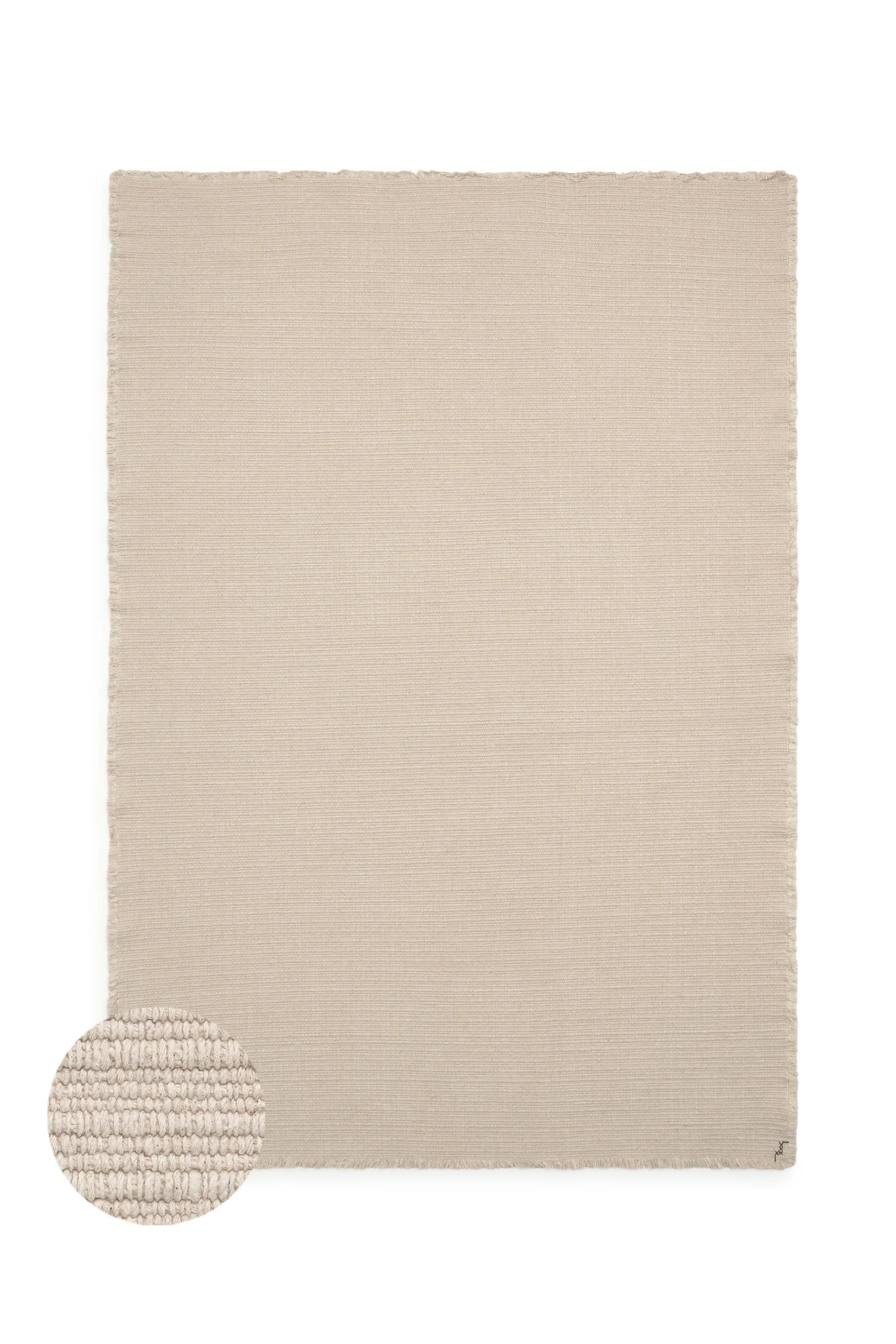 Handloom Area Rug - Natural, Cotton