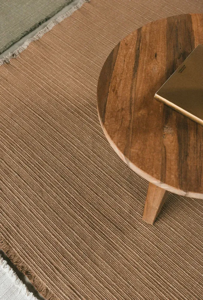 Handloom Area Rug - Ochre, Cotton