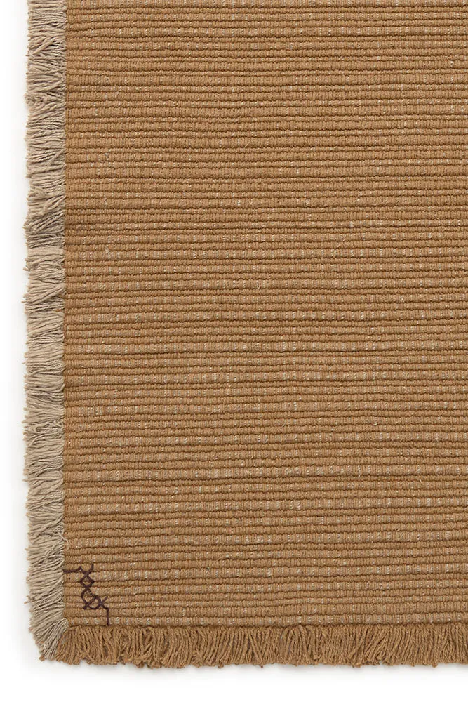 Handloom Area Rug - Ochre, Cotton