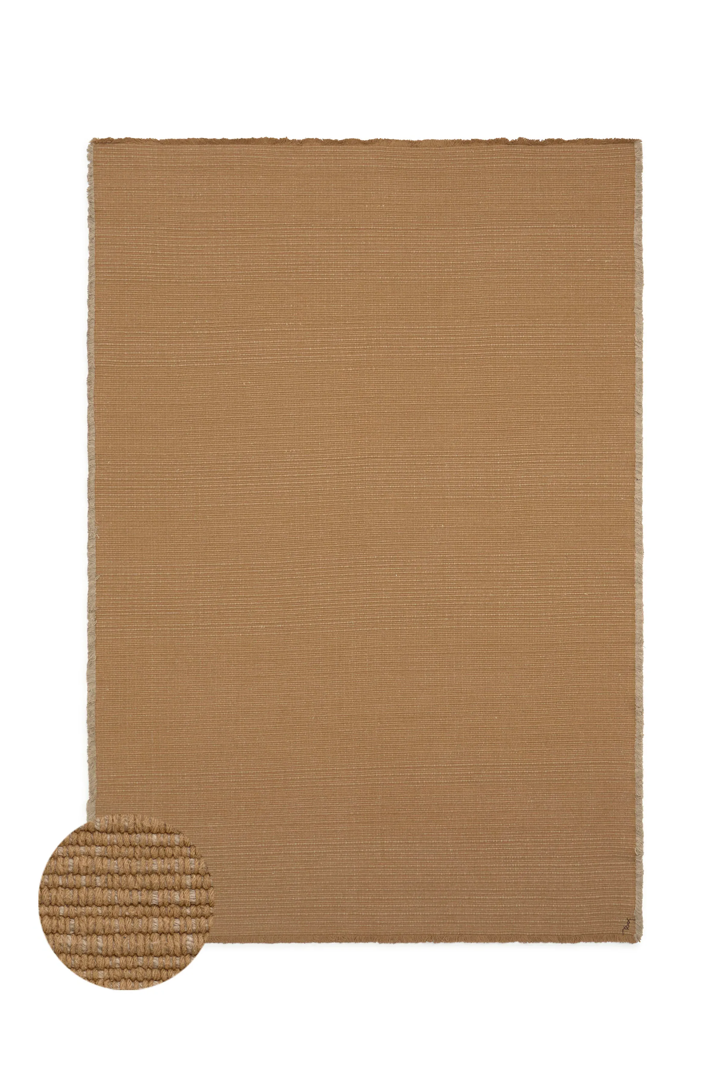 Handloom Area Rug - Ochre, Cotton
